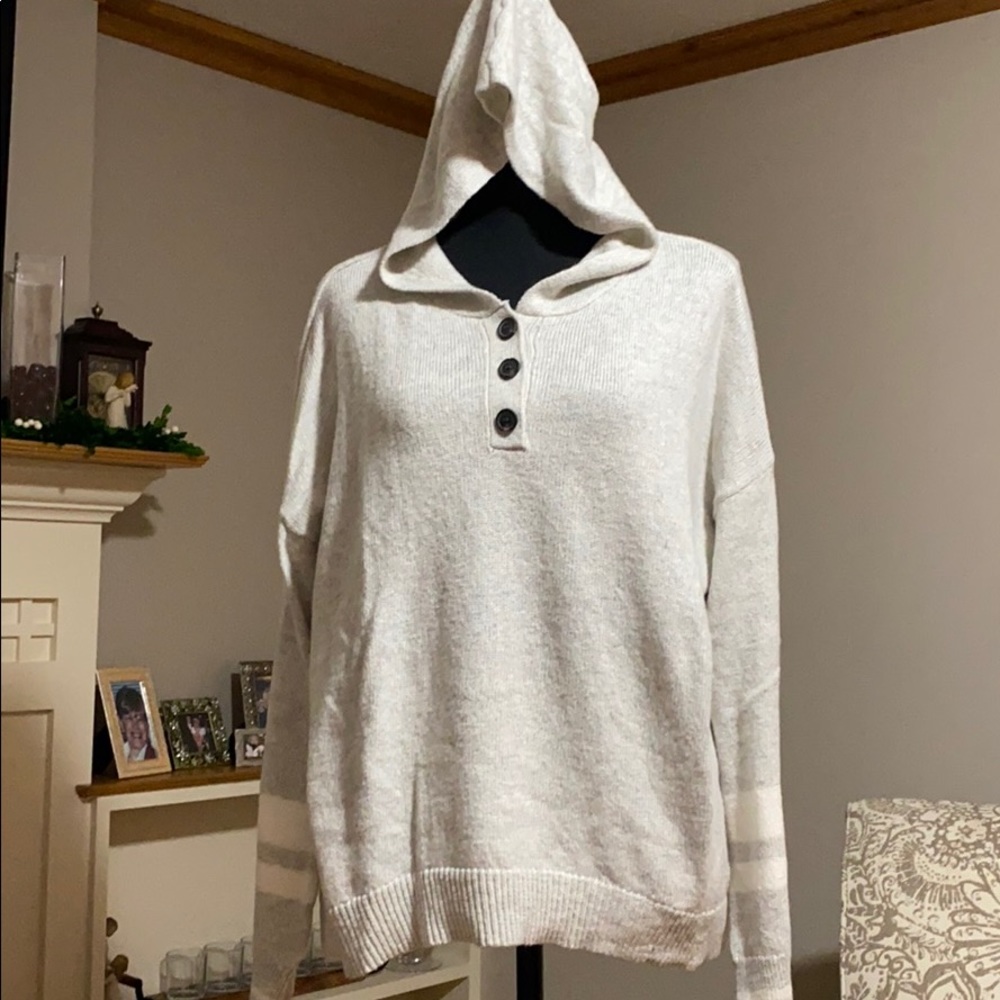 Hooded Henley Sweater